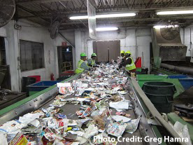 recycling facility sorting